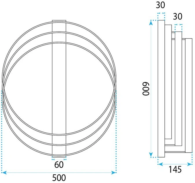 Toolight Lubinis šviestuvas LED SWE058-C Juodas
