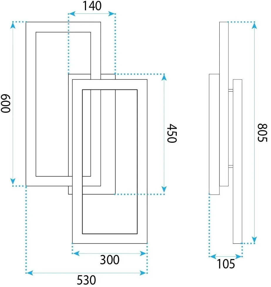 Toolight Lubinis šviestuvas LED SWE059-C Juodas