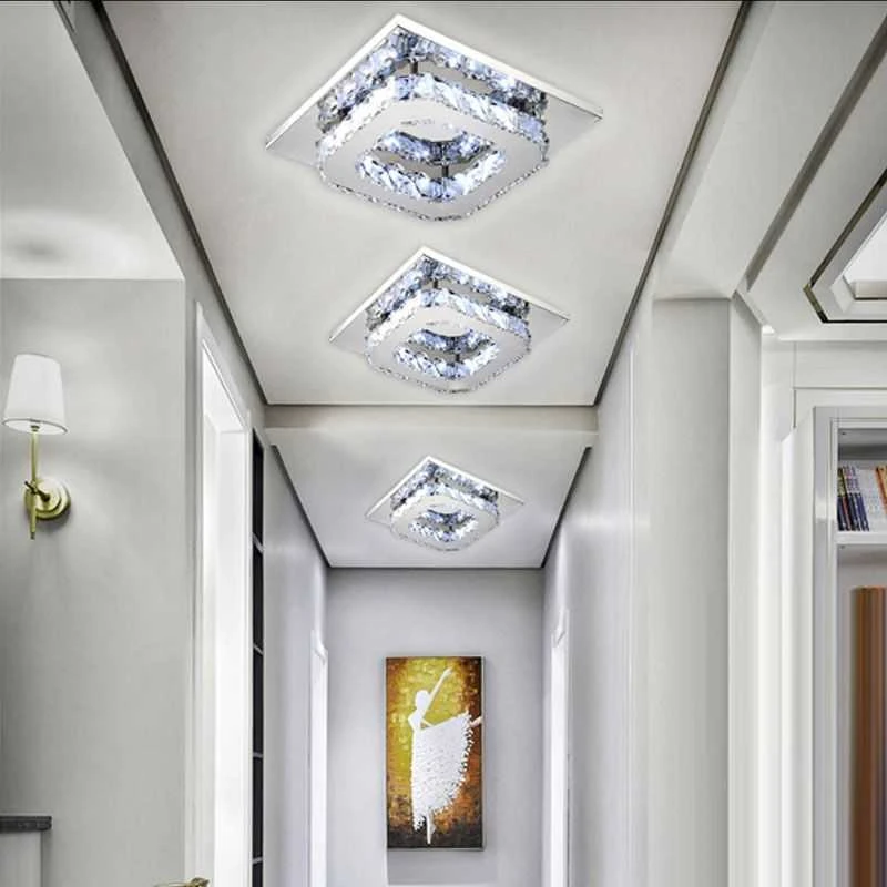 Pakabinamas šviestuvas Toolight Lubų Krištolo Šviestuvas kvadratinė GLAMOUR 8W APP405-C