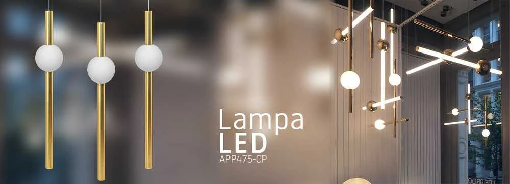 Pakabinamas šviestuvas Toolight Lubų lempa kabanti ilgą LED auksas baltas APP475-CP