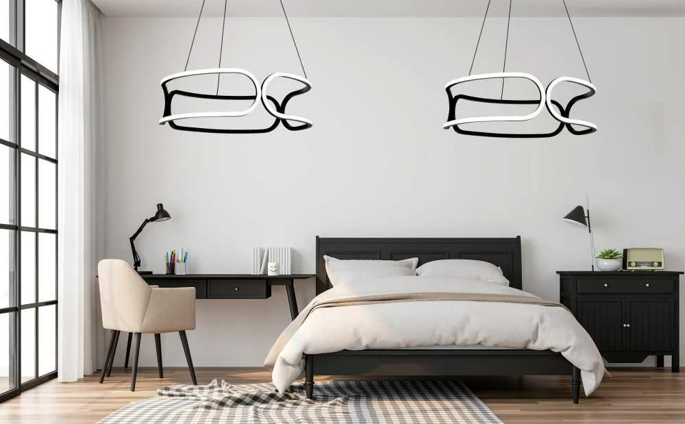 Pakabinamas šviestuvas Toolight LUBŲ LEMPAS SU NUOTOLINIO VALDYMU PLAFON LED APP790-CP TRIO Juodas