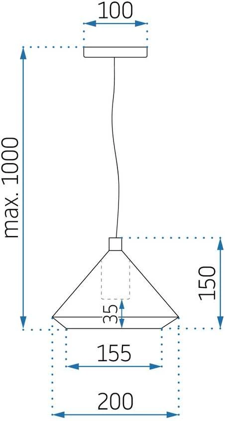 Pakabinamas šviestuvas Toolight Lubų šviestuvas APP1004-1CP