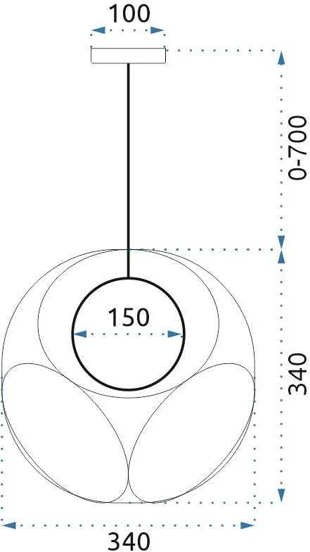 Pakabinamas šviestuvas Toolight Lubų šviestuvas APP1019-1CP