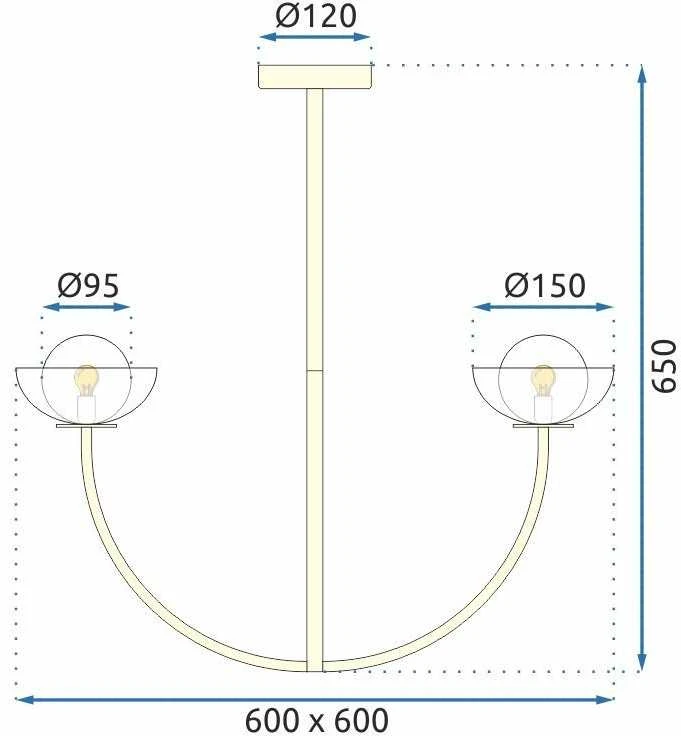 Pakabinamas šviestuvas Toolight Lubų šviestuvas APP1200-CP