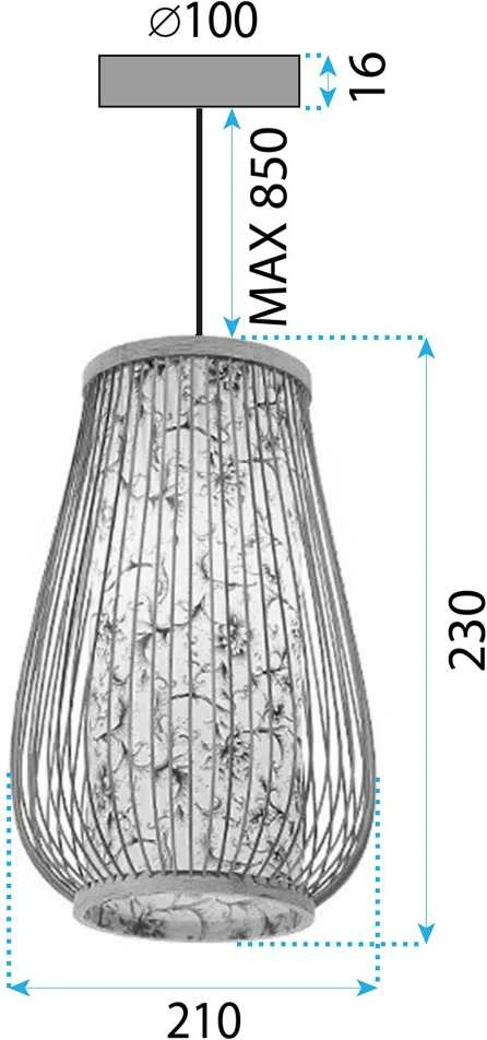 Lubinis šviestuvas Toolight Lubų šviestuvas Bamboo APP1635-1CP