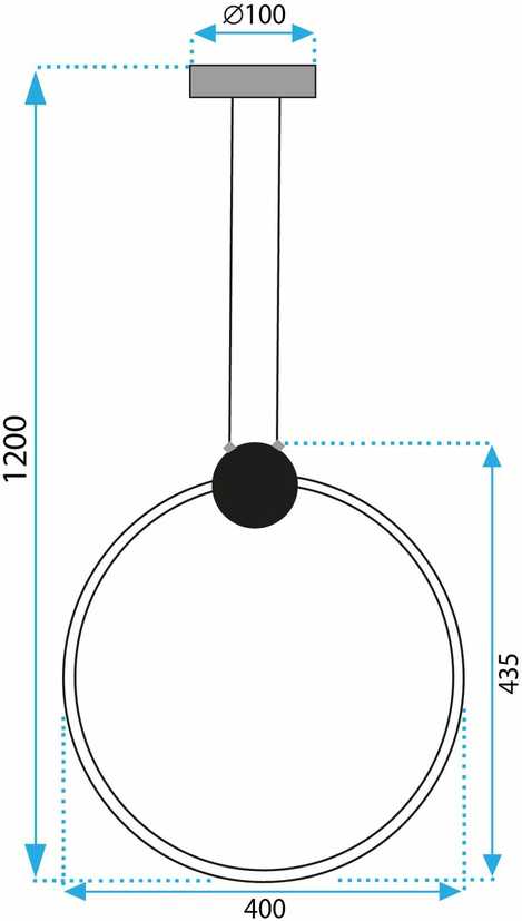 Lubinis šviestuvas Toolight Lubų Šviestuvas Led App1395-cp Juodas 40cm