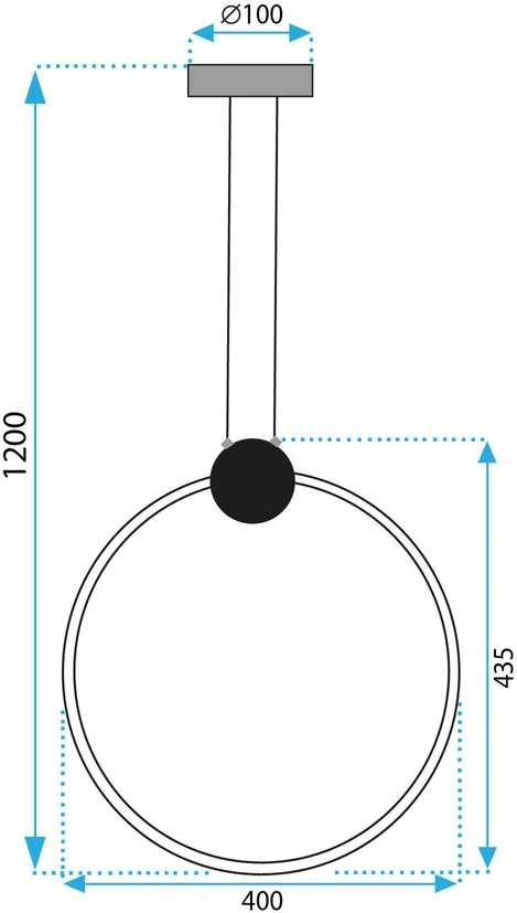 Lubinis šviestuvas Toolight Lubų šviestuvas LED APP1397-CP OLD GOLD 40cm