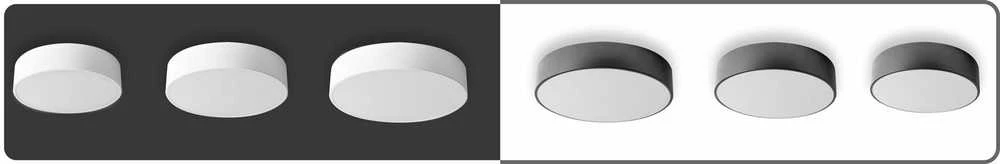 Pakabinamas šviestuvas Toolight Lubų šviestuvas Plafond 30cm apvali Juoda app640-3c