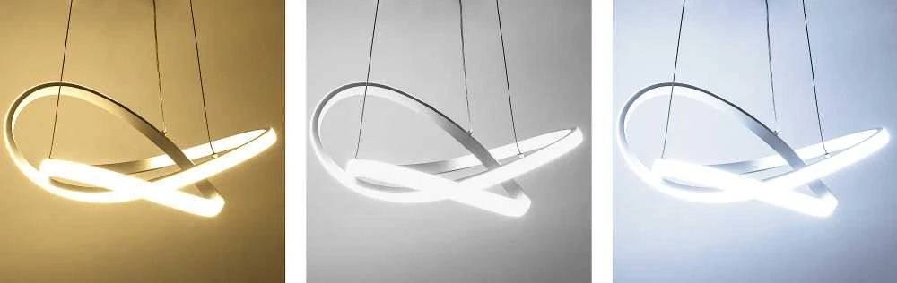 Pakabinamas šviestuvas Toolight Moderni LED pakabinama lubų lempa Ring+nuotolinio valdymo pultas APP392-CP Baltas