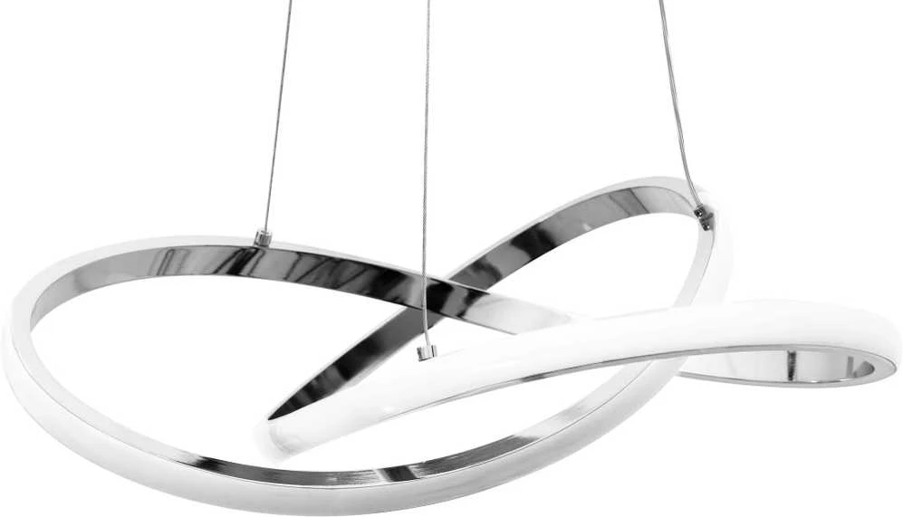 Pakabinamas šviestuvas Toolight Modernus LED Šviestuvas Ring+nuotolinio valdymo pultas APP389-CP Chrominis