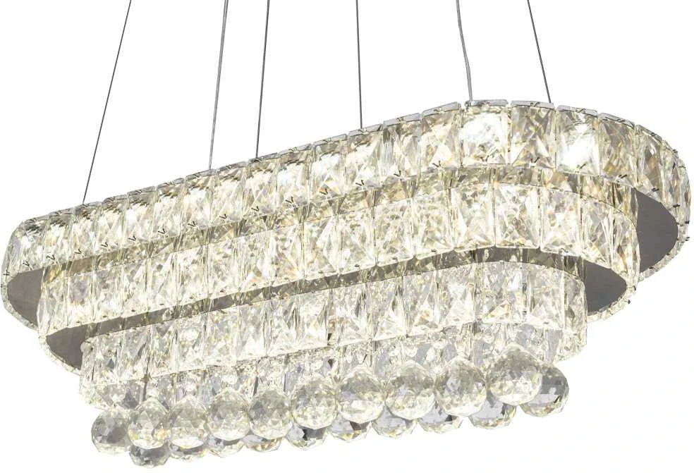 Pakabinamas šviestuvas Toolight Pakabinama lubų lempos krištolas LED 102W nuotolinio valdymo pultas APP417-CP