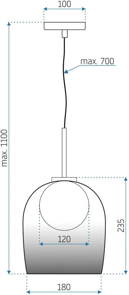 Toolight Pakabinamas šviestuvas APP1026-1CP