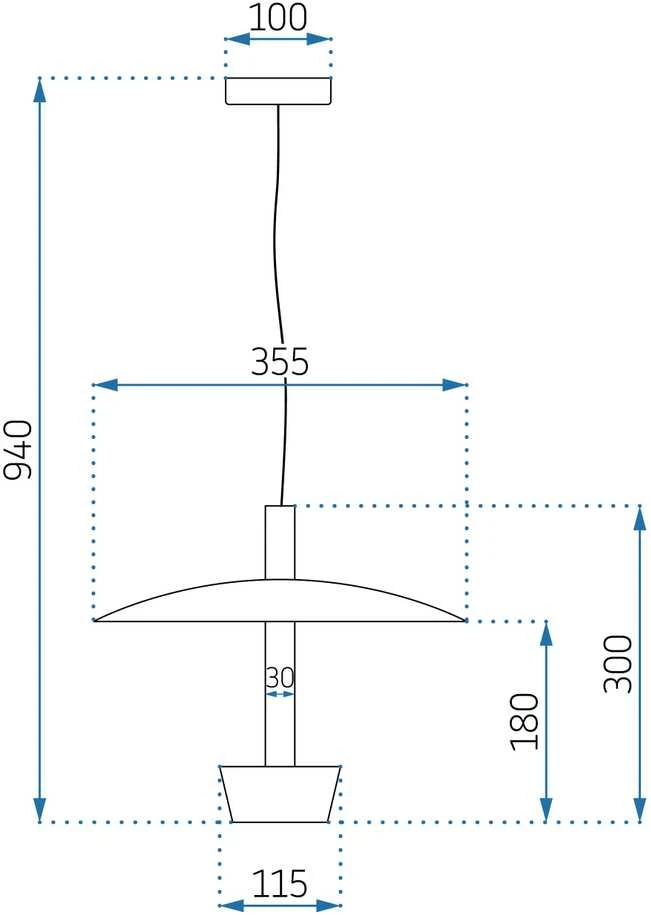 Toolight Pakabinamas šviestuvas APP914-1CP