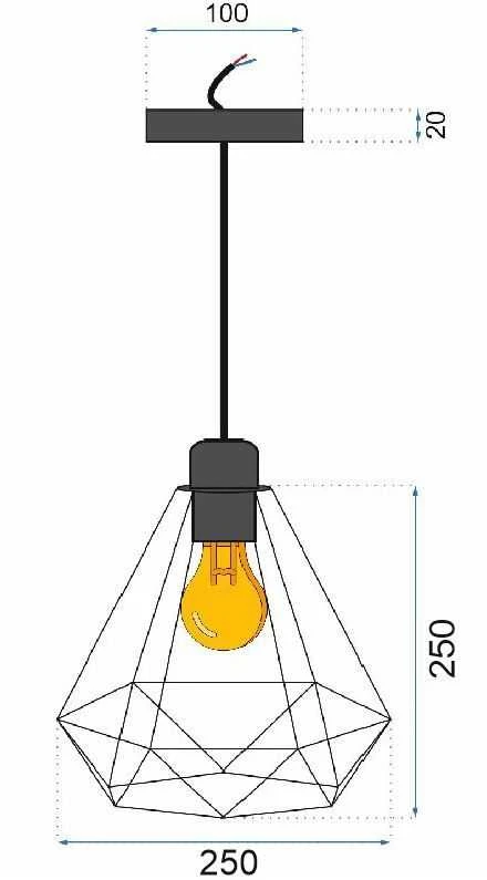 Pakabinamas šviestuvas Toolight Palėpės boho stiliaus šviestuvas APP678-1CP