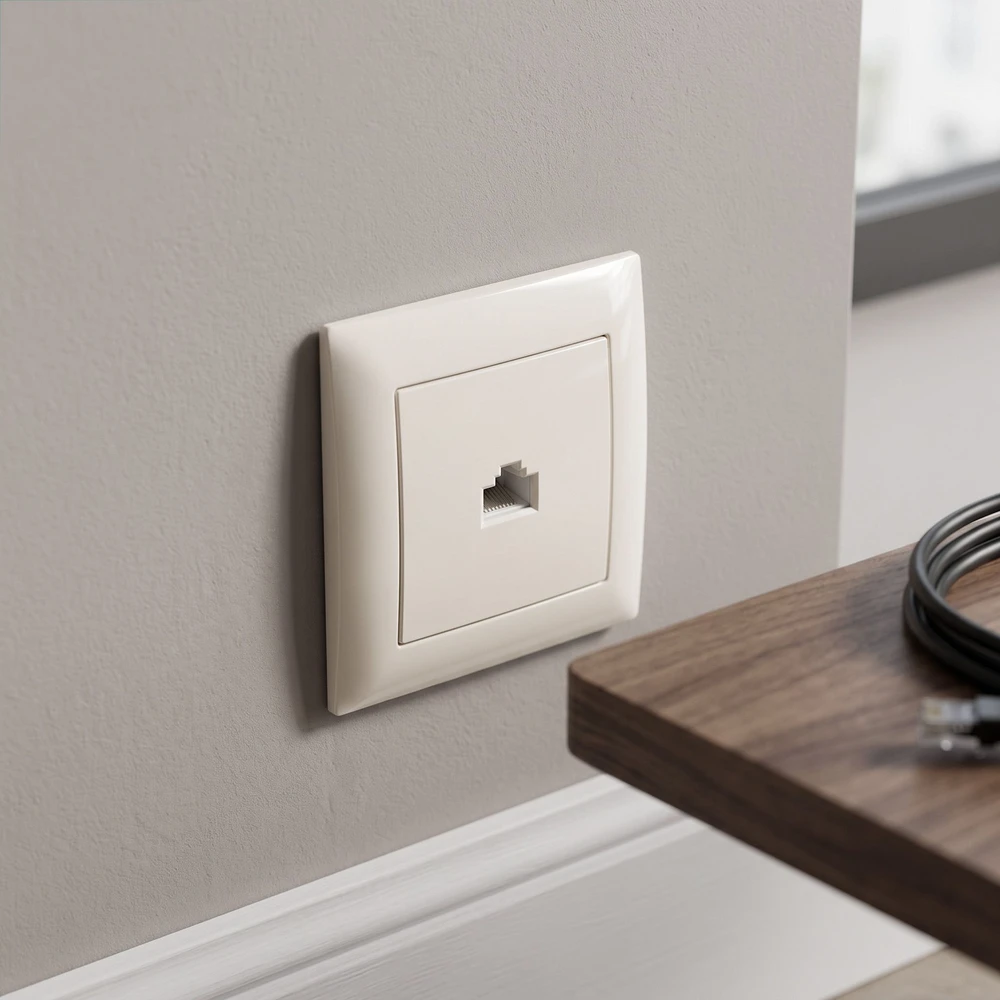 Toolight Rj45 Lizdas Su Rėmeliu Oste Jnh010-s rusvai gelsvas