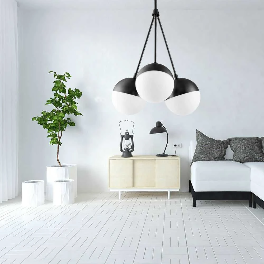 Pakabinamas šviestuvas Toolight Sidabrinis chromuotas modernus metalinis lubinis šviestuvas