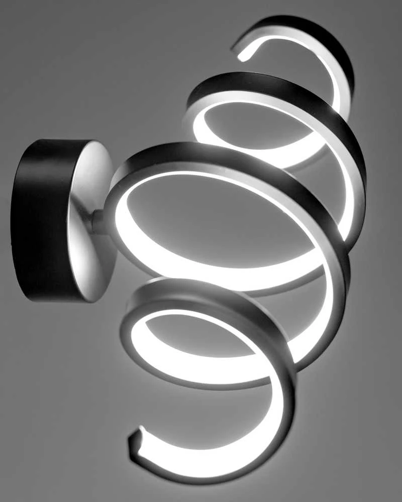 Sieninis šviestuvas Toolight SIENINĖ LAMPA LED SIENINĖ LAMPA SPRING APP826-W Juodas Matinis