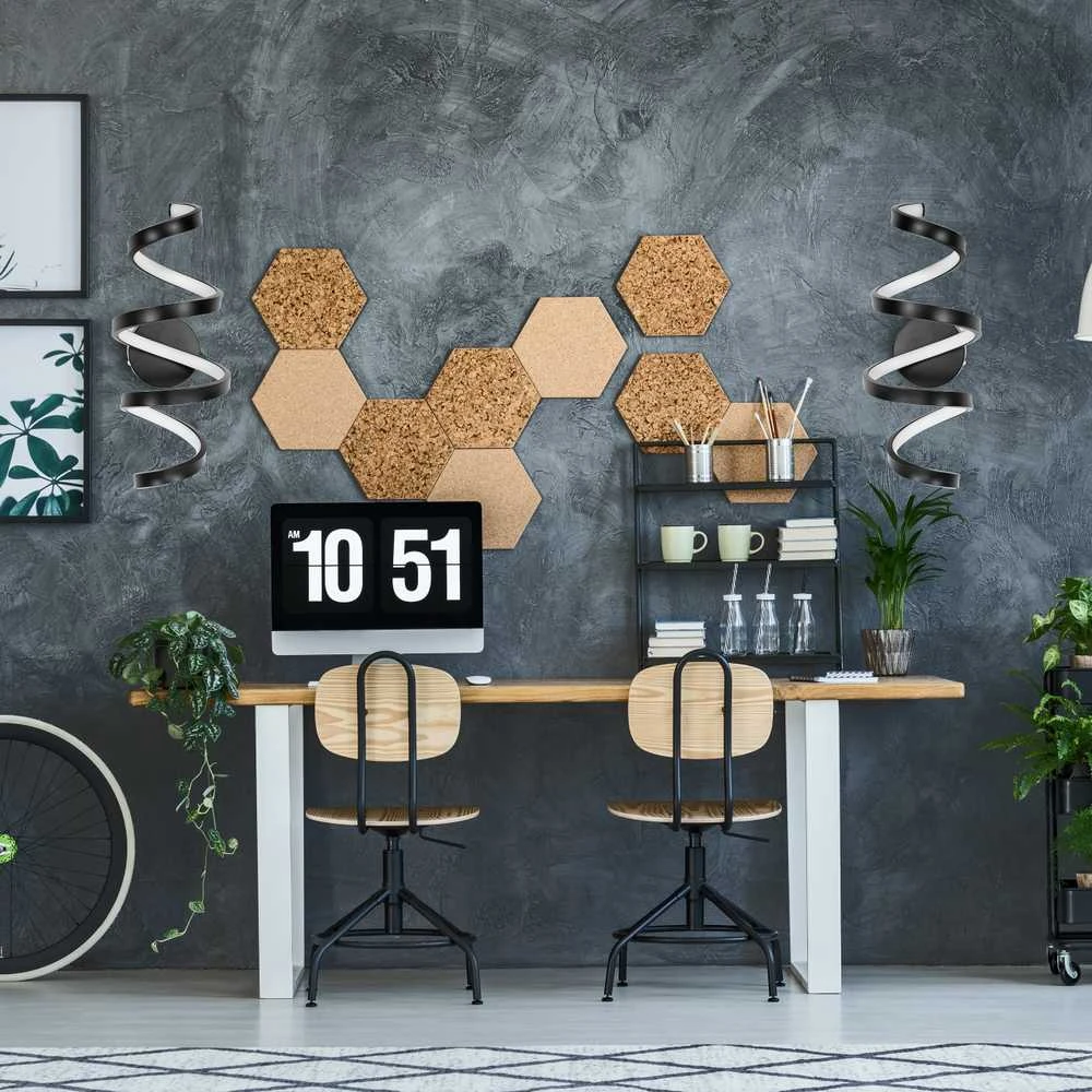 Sieninis šviestuvas Toolight SIENINĖ LAMPA LED SIENINĖ LAMPA SPRING APP826-W Juodas Matinis