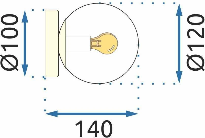 Sieninis šviestuvas Toolight Sieninė lempa APP1250-1W Gold