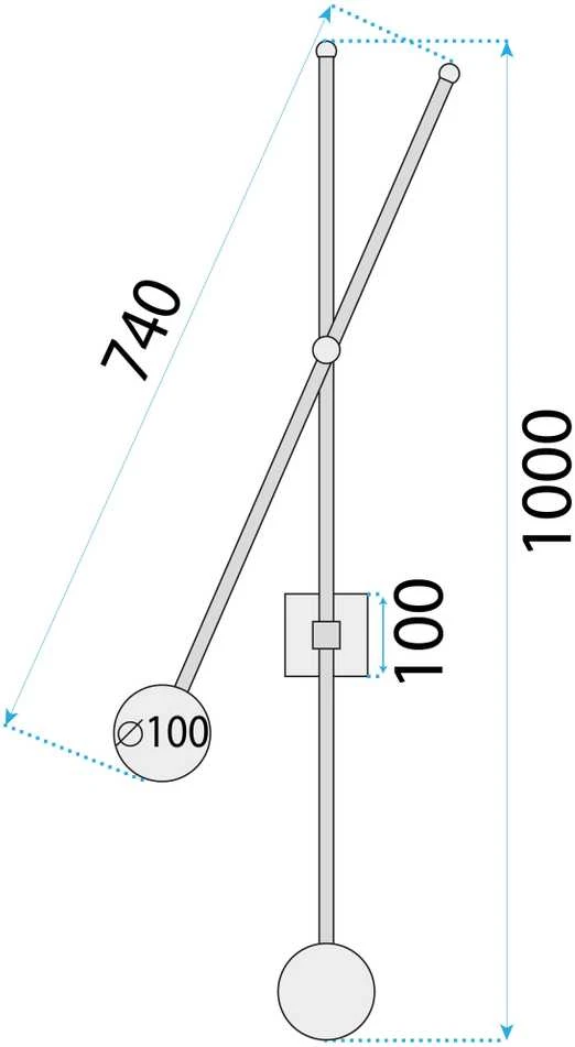 Sieninis šviestuvas Toolight Sieninė lempa APP1595-2W juodas