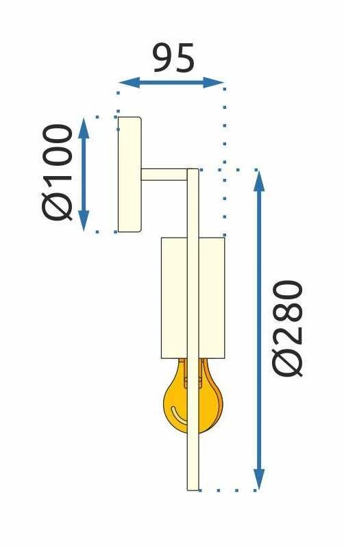 Sieninis šviestuvas Toolight Sieninė lempa APP922-1W GOLD