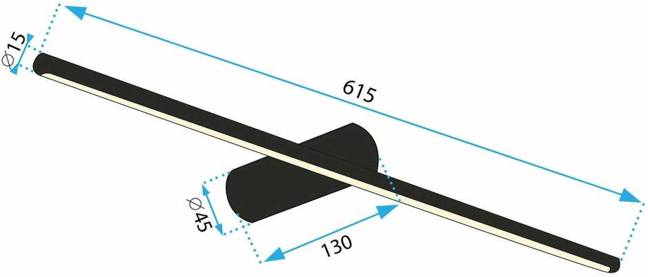 Sieninis šviestuvas Toolight Sieninė lempa LED 60CM APP1345-W GOLD