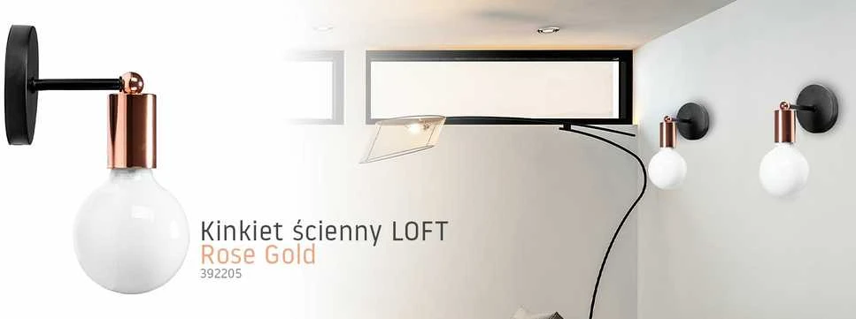 Sieninis šviestuvas Toolight Sieninė lempa Metalinė rožinė auksinė Rose Gold 392205