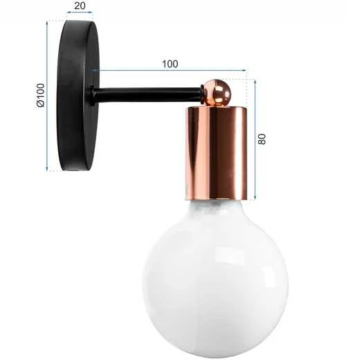 Sieninis šviestuvas Toolight Sieninė lempa Metalinė rožinė auksinė Rose Gold 392205