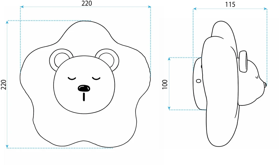 Toolight SIENINIS ŠVIESTUVAS LED G181-W Baltas BEAR