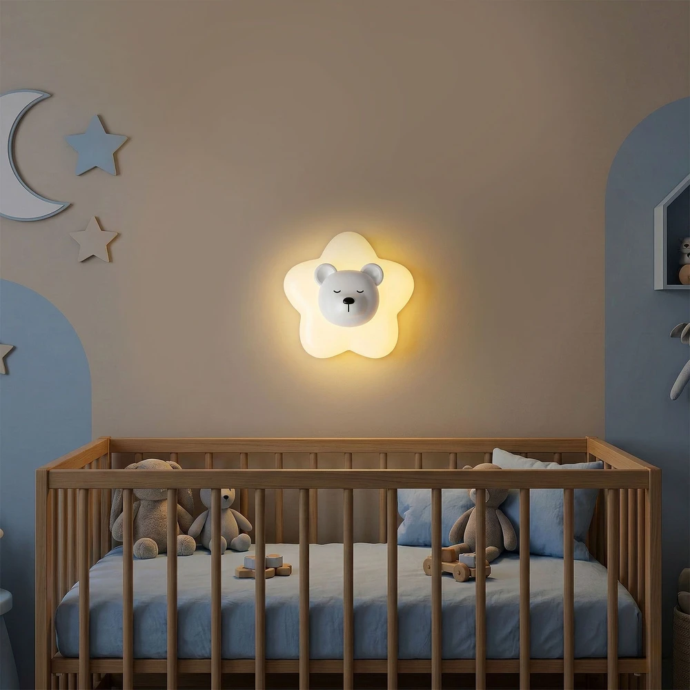 Toolight SIENINIS ŠVIESTUVAS LED G181-W Baltas BEAR