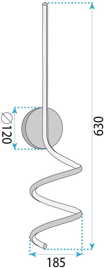 Toolight SIENINIS ŠVIESTUVAS LED LHJ061-W Juodas