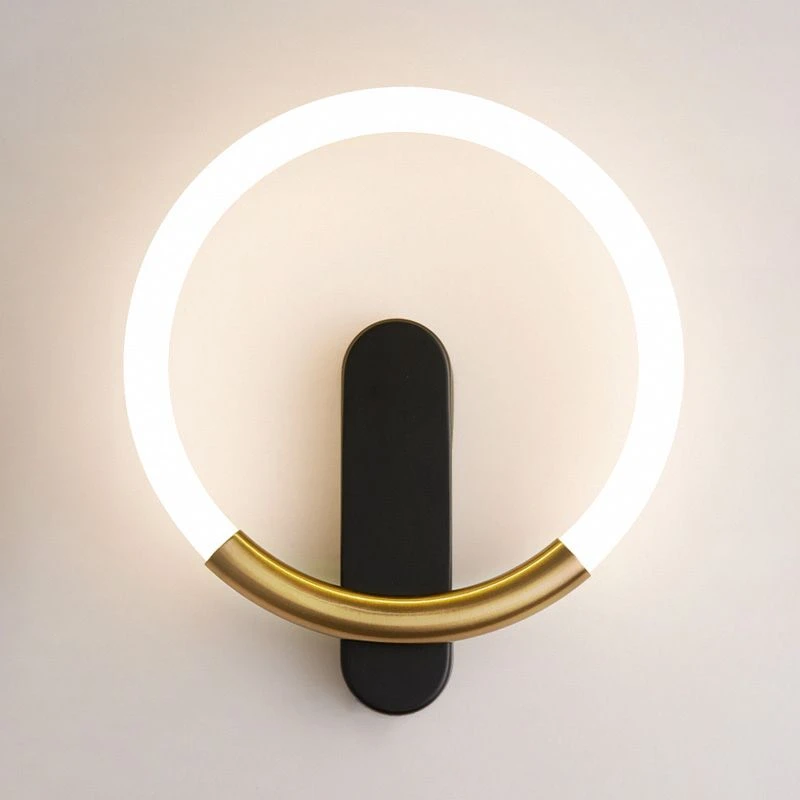 Toolight SIENINIS ŠVIESTUVAS LED LHJ068-W C BRUSH GOLD/Juodas