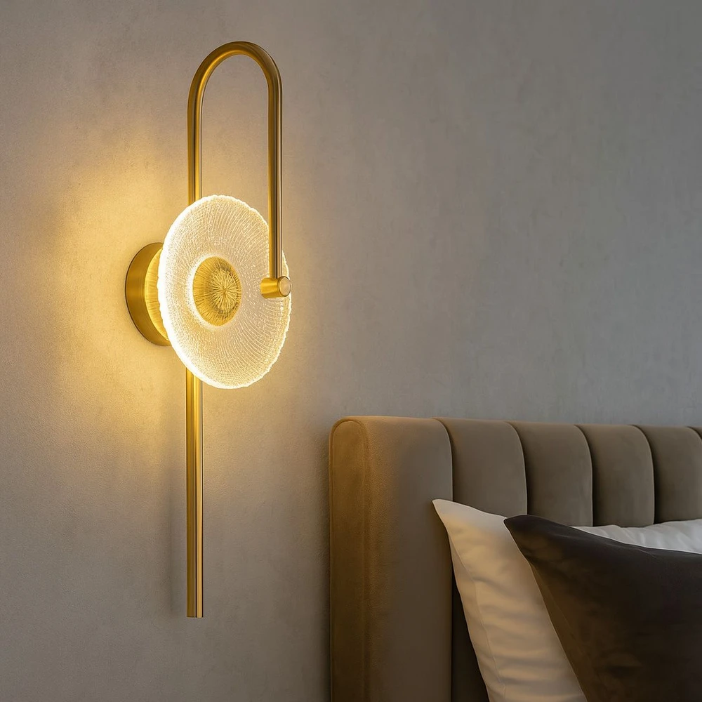 Toolight SIENINIS ŠVIESTUVAS LED LHJ072-W BRUSH GOLD