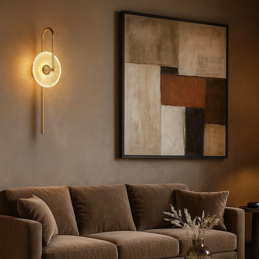 Toolight SIENINIS ŠVIESTUVAS LED LHJ072-W BRUSH GOLD