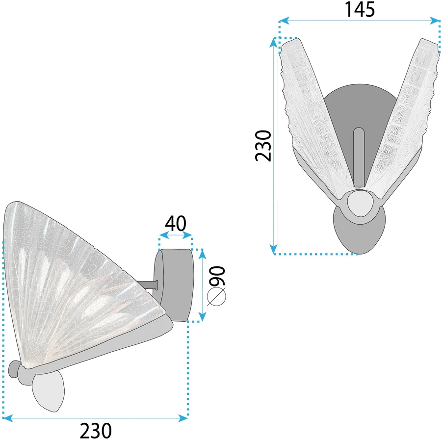 Toolight SIENINIS ŠVIESTUVAS LED LHJ104-1W LIGHT ROSE GOLD