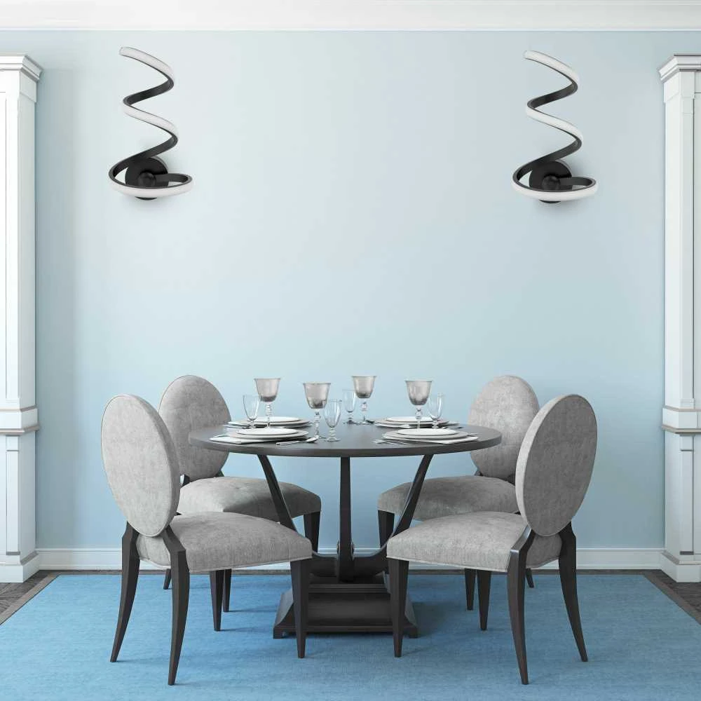 Sieninis šviestuvas Toolight SPRING UP LED BILIETAS APP829-W Juodas MATINIS