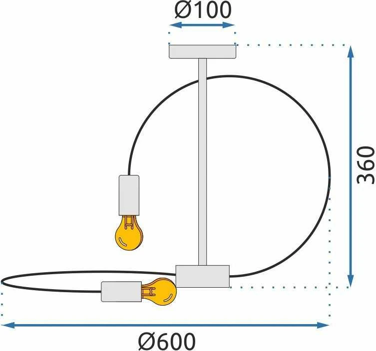 Pakabinamas šviestuvas Toolight Šviestuvas 4 Juodas APP1093-4C