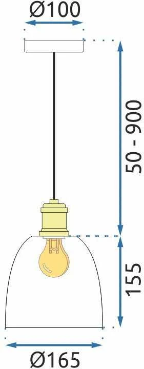 Pakabinamas šviestuvas Toolight Šviestuvas APP1006-1CP Baltas U