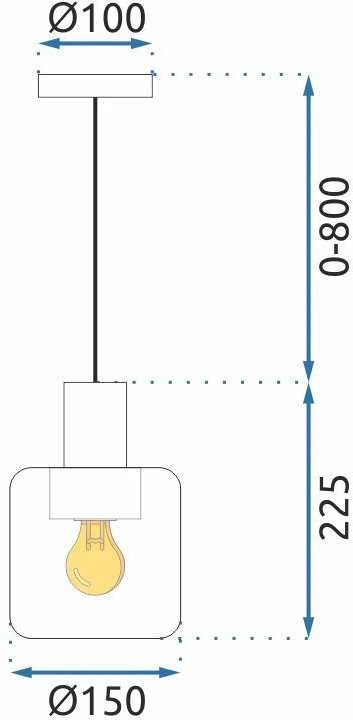 Pakabinamas šviestuvas Toolight Šviestuvas APP1011-1CP