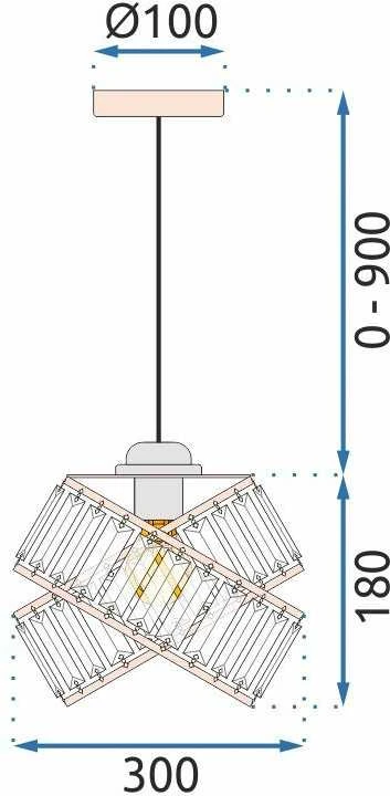 Pakabinamas šviestuvas Toolight Šviestuvas APP1105-1CP