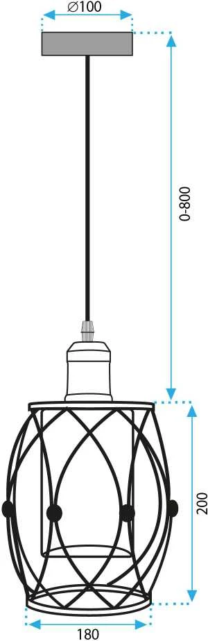 Pakabinamas šviestuvas Toolight Šviestuvas APP1128-1CP