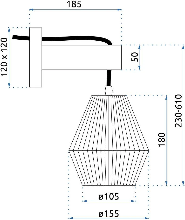 Toolight Šviestuvas APP1149-1W Wood