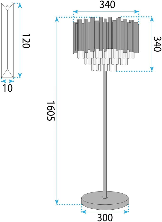 Toolight Šviestuvas APP1716-3F Chrome