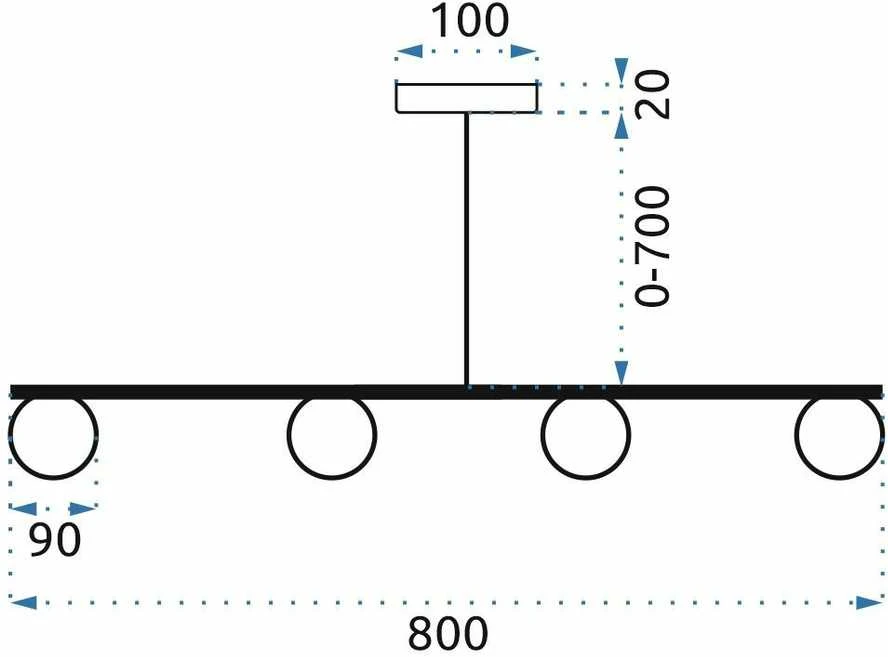 Pakabinamas šviestuvas Toolight Šviestuvas APP675-4CP