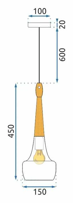 Pakabinamas šviestuvas Toolight Šviestuvas APP937-1CP Baltas
