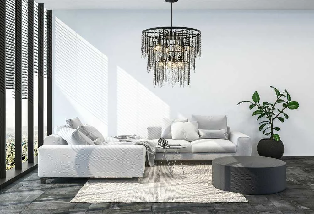 Pakabinamas šviestuvas Toolight Šviestuvas Cristal APP1314-CP Juodas