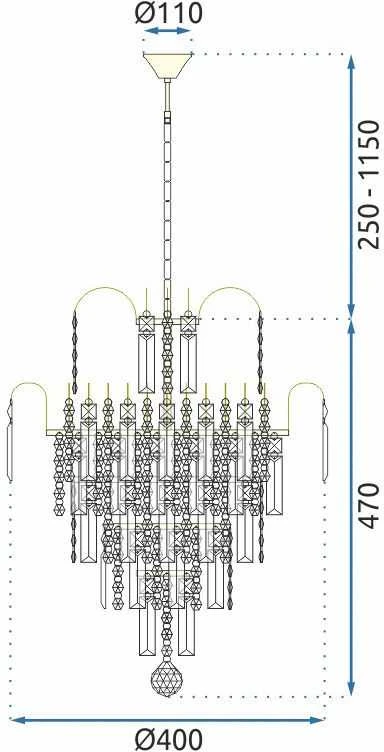 Pakabinamas šviestuvas Toolight Šviestuvas Gold 312355
