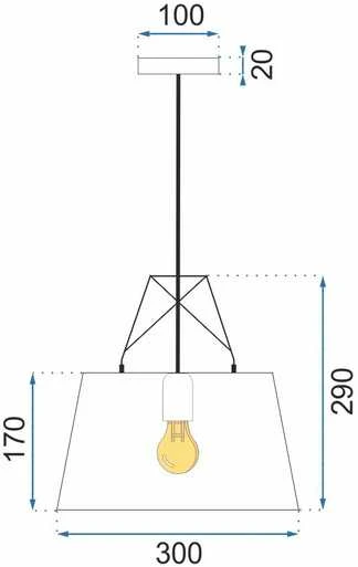 Pakabinamas šviestuvas Toolight Šviestuvas Juodas APP422-1CP
