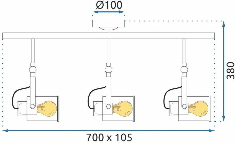 Pakabinamas šviestuvas Toolight šviestuvas Juodas E27 APP487-3C