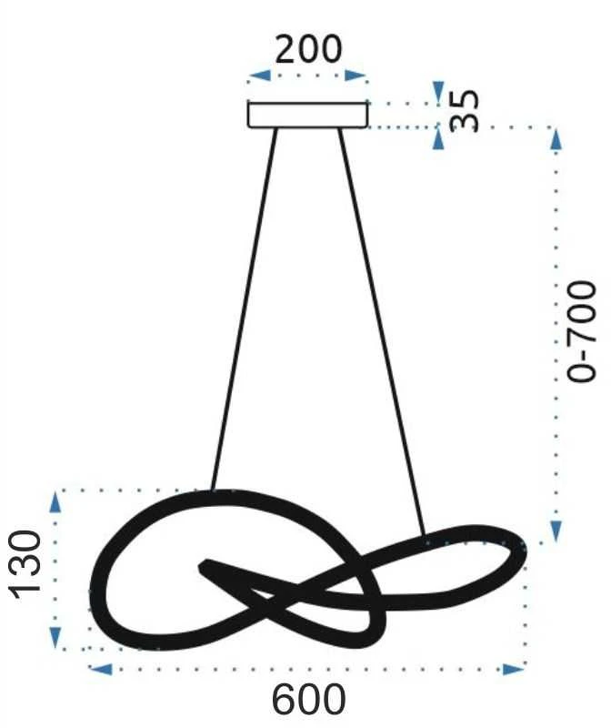 Pakabinamas šviestuvas Toolight šviestuvas LED APP816-CP Node Chrom